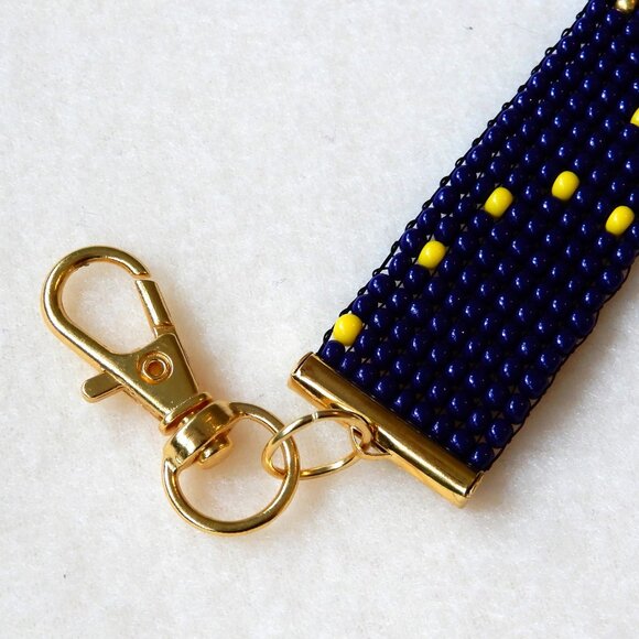 Alaska state flag Big Dipper North Star bead keychain bag charm, handmade - Picture 2 of 3